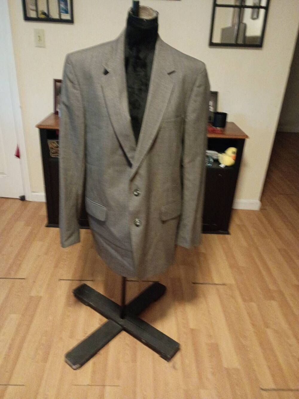 Size 44 Grey Blazer Sport Coat Suit Jacket